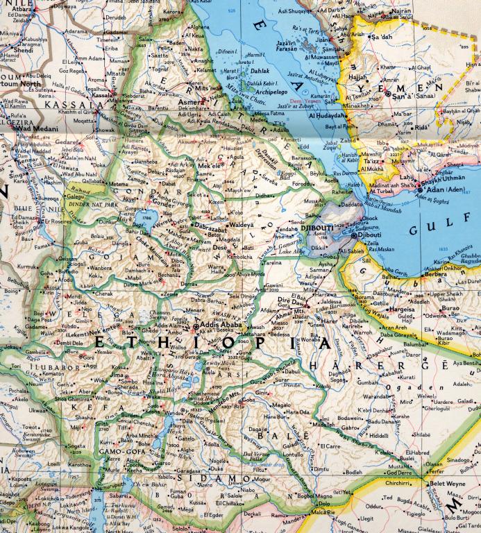 MAP OF ETHIOPIA & ERITREA